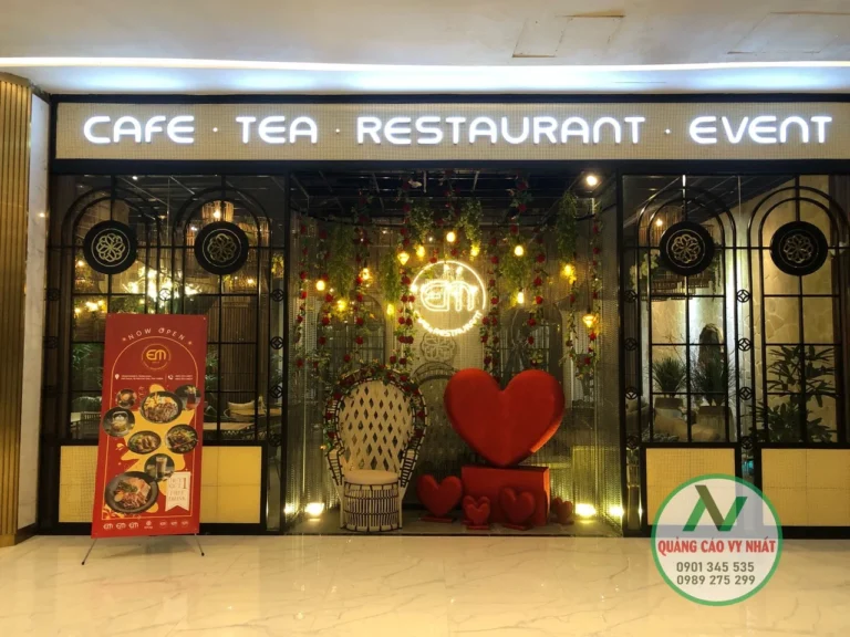 Bảng hiệu chữ nổi inox nhà hàng quận 2
