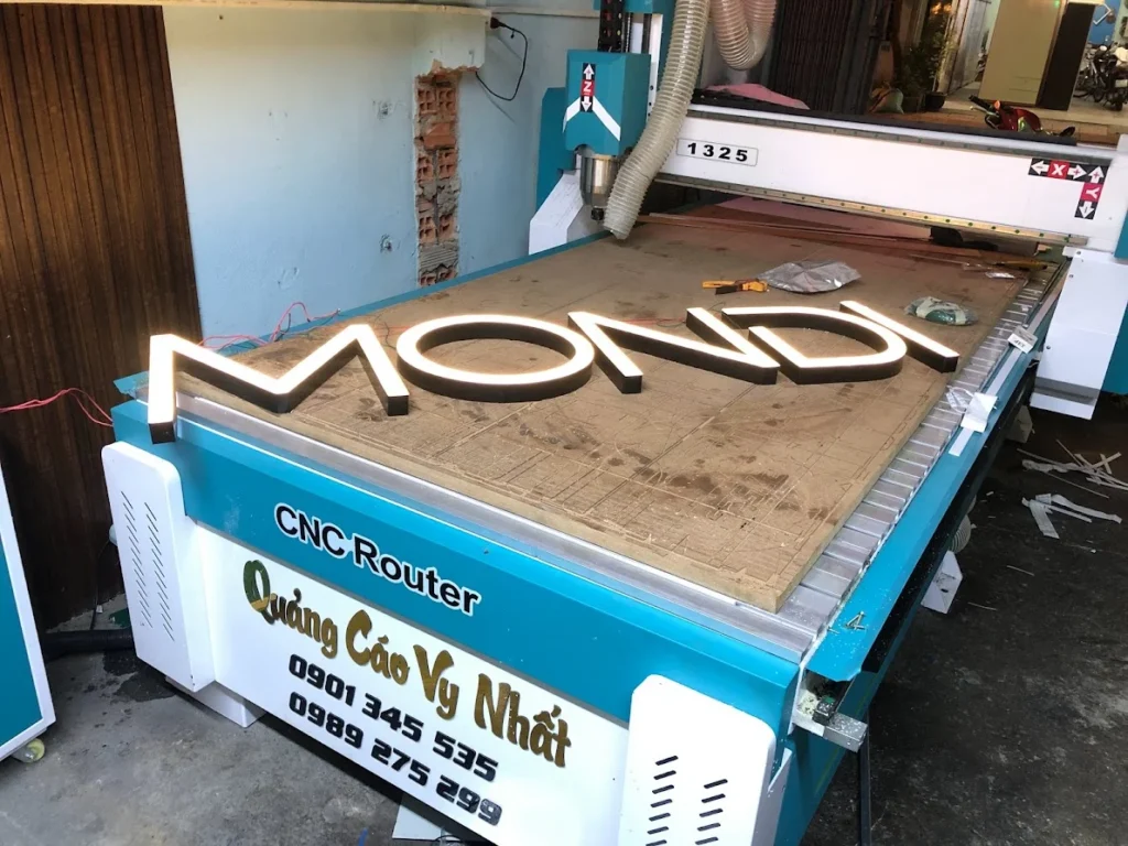 chữ nổi mica đèn led