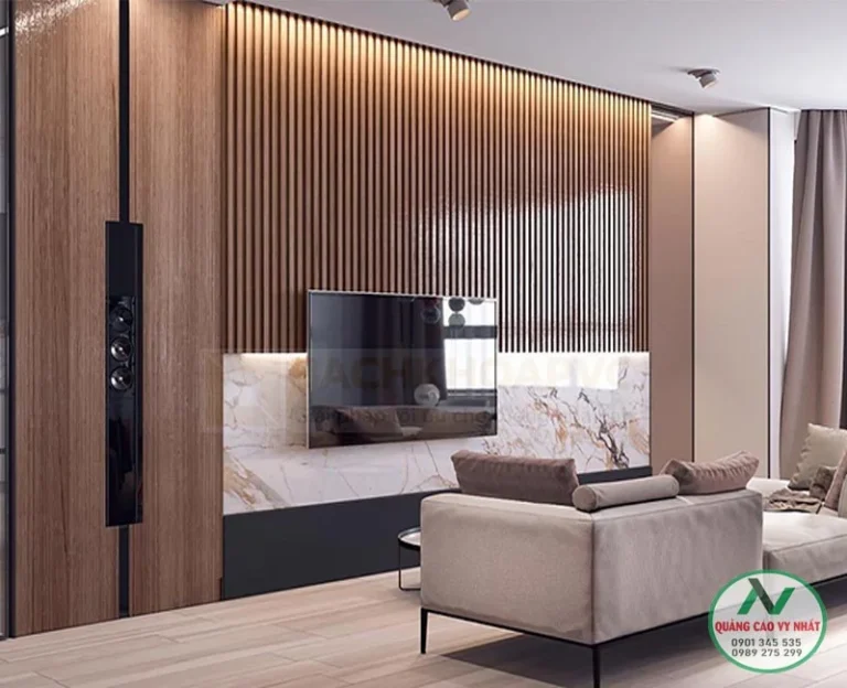 Thi công ốp tấm lam sóng nhựa giả gỗ quận 1, 3, HCM