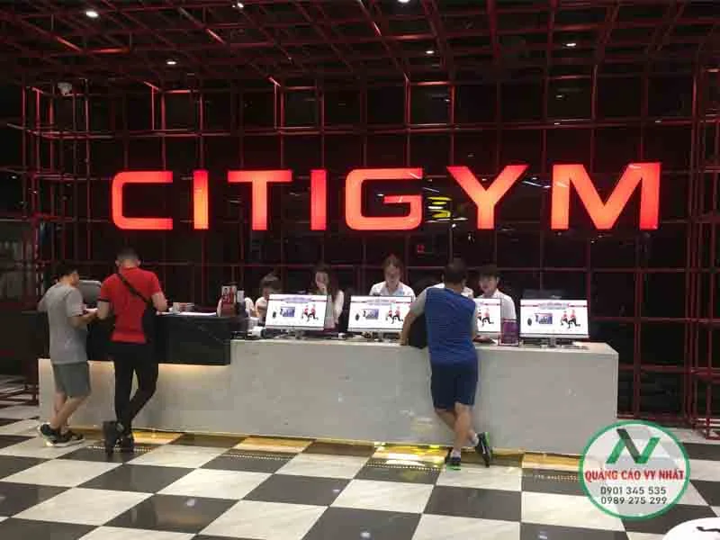 Chữ mica đèn led City Gym