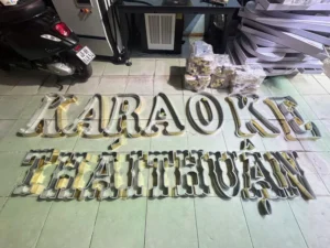 Gia công chữ Inox Karaoke, Khách Sạn đẹp, giá rẻ tại HCM