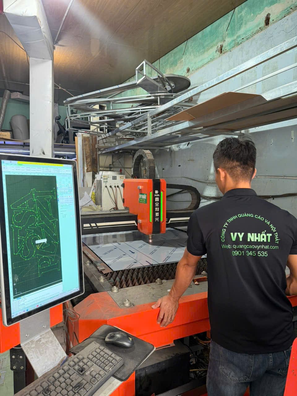 Bang hieu Chu noi den Led SpaNail Bang hieu gia re 7