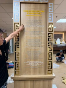 Thi công không gian văn hóa Hồ Chí Minh tại Thanh tra Thành phố